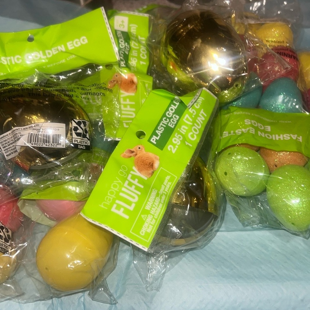 Easter Colorful and Golden Eggs